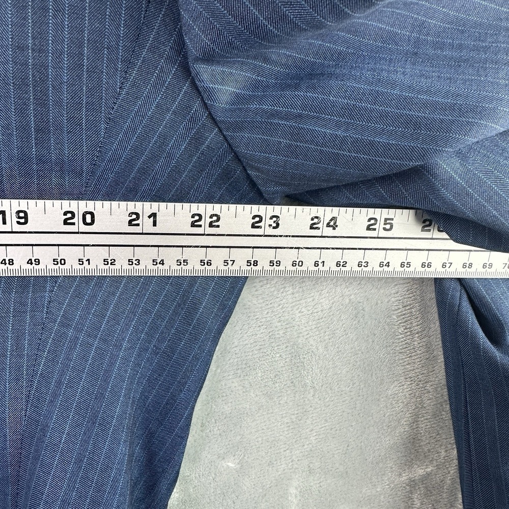 Canali Blue Pinstripe Wool Blazer Jacket Men's 54 EU (44R) Made in Italy* - Picture 12 of 14